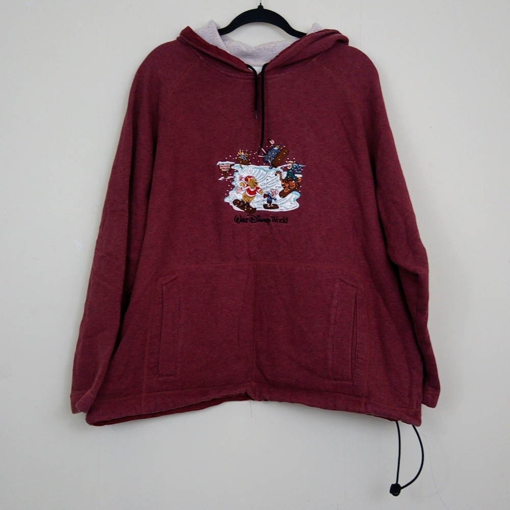 Vintage Winnie The Pooh Embroidered Pullover Hoodie Sweatshirt Top Snowboarding